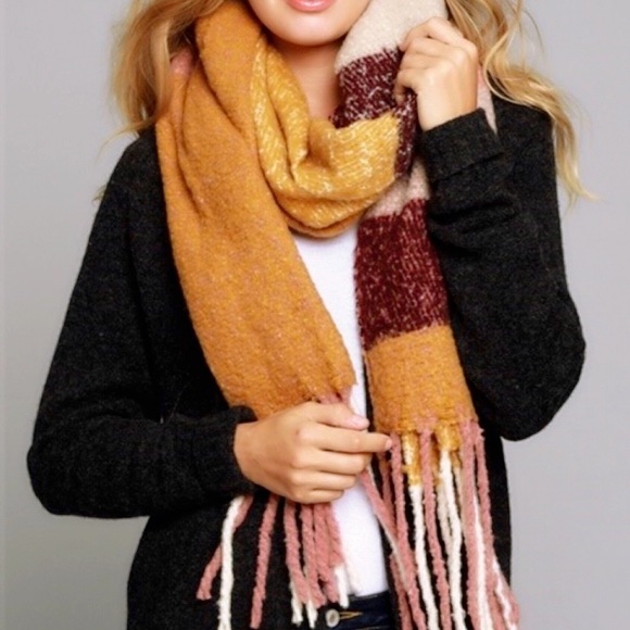 Accessories - Soft Thick Plaid Oblong Scarf